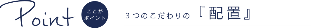 3つのこだわりの配置