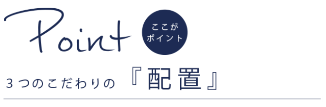 3つのこだわりの配置