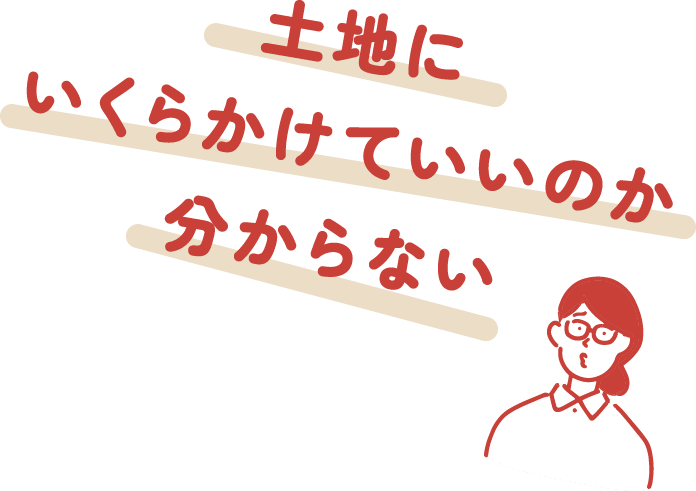 土地にいくらかけていいのか分からない