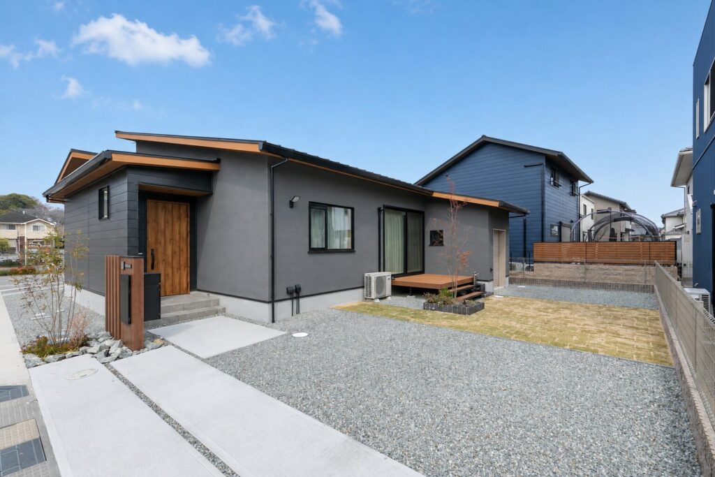 ダウンリビングで叶える、上質な平屋