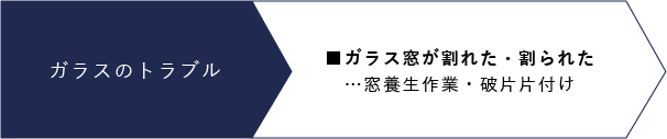 ガラスのトラブル